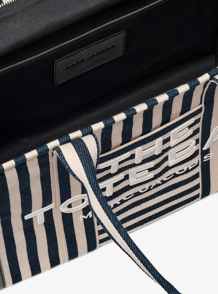 Marc Jacobs The Large Tote Canvas Handbag With Front Embroidered Logo