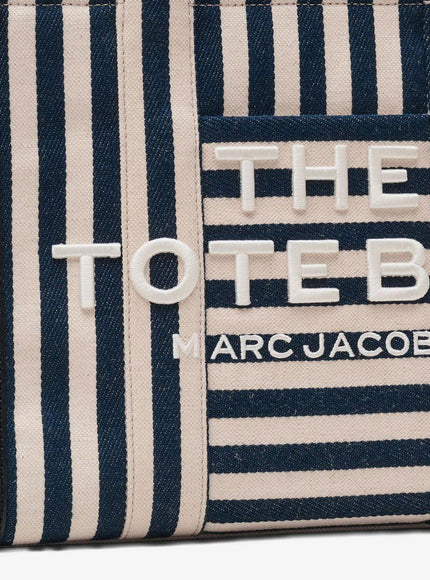 Marc Jacobs The Tote Bag Canvas Handbag With Embroidered Logo On The Front