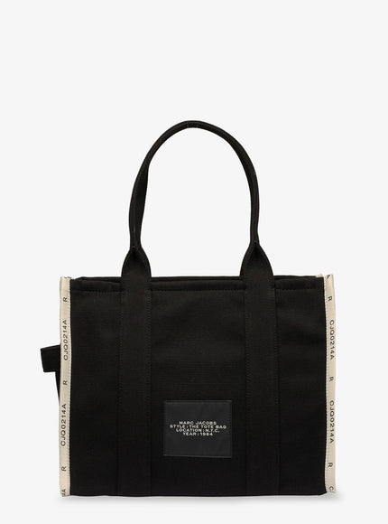 Marc Jacobs Traveler Tote Canvas Shopping Bag With Logo On The Front