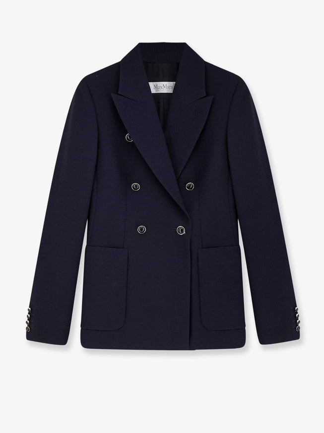 Max Mara Mxmricetta Virgin Wool Blazer Blu Marino