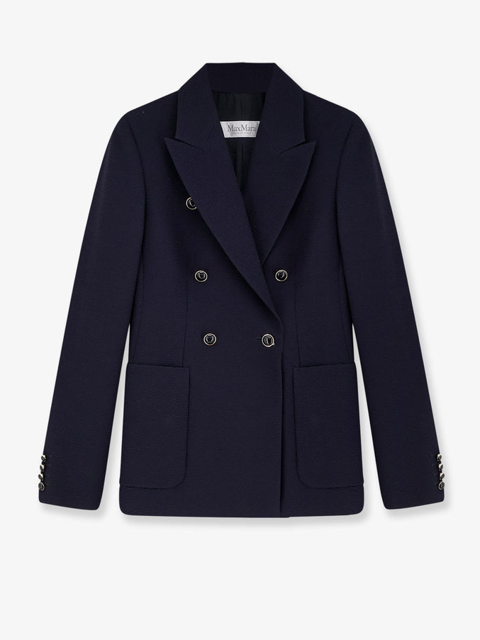 Max Mara Mxmricetta Virgin Wool Blazer Blu Marino