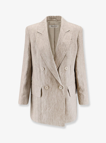 Max Mara Mxmolimpia Linen Blazer Beige