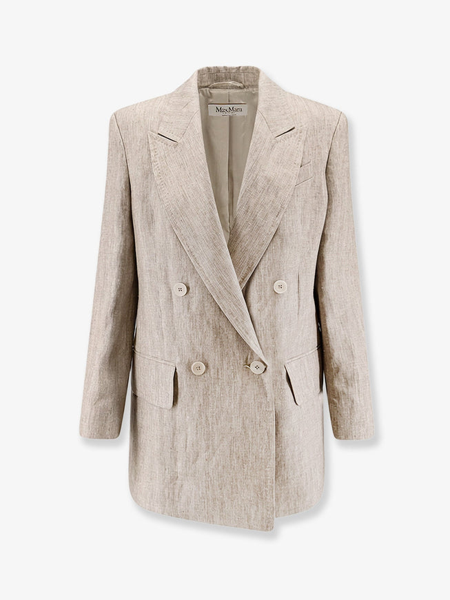 Max Mara Mxmolimpia Linen Blazer Beige