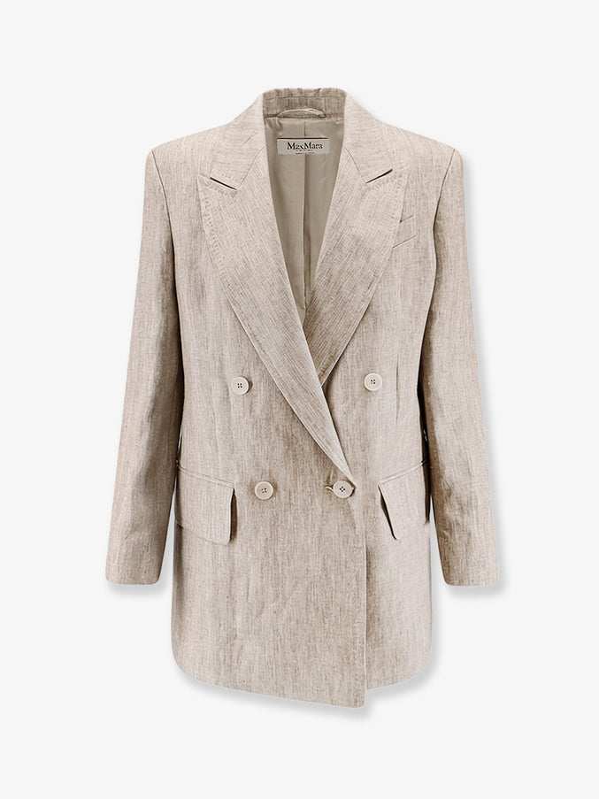 Max Mara Mxmolimpia Linen Blazer Beige