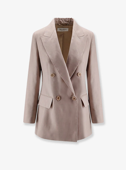 Max Mara Mxsfeltro Silk Blazer Cammello