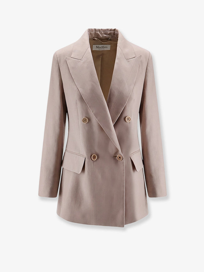 Max Mara Mxsfeltro Silk Blazer Cammello