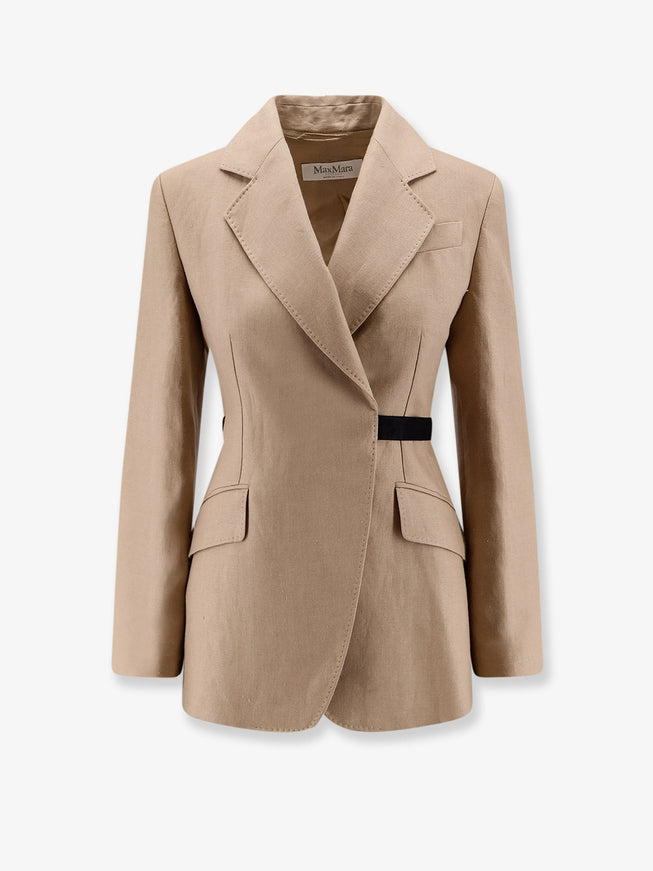 Max Mara Mxsfionda Linen Blazer Cammello