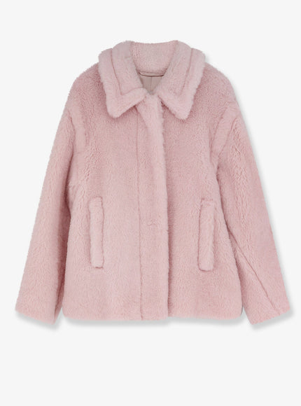 Max Mara Mxmfuggito Alpaca, Virgin Wool And Silk Jacket Rosa