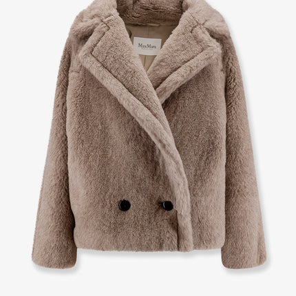 Max Mara Mxmcambusa Alpaca And Cashmere Fur Jacket Sabbia