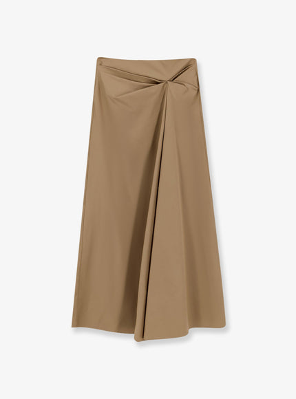 Max Mara Mxmpaggi Cotton Blend Skirt Deserto
