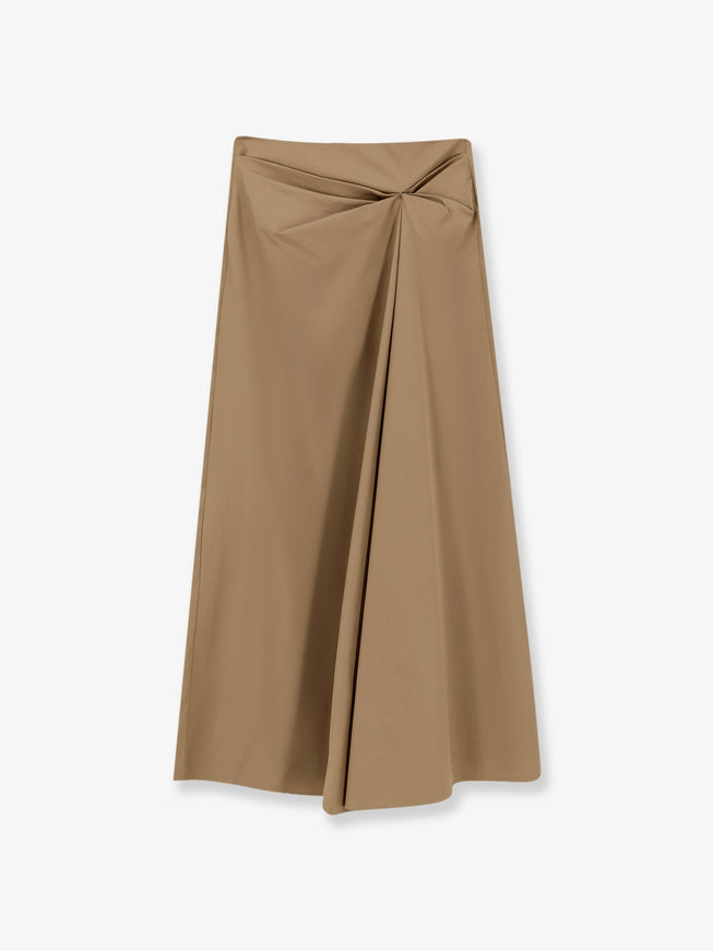Max Mara Mxmpaggi Cotton Blend Skirt Deserto