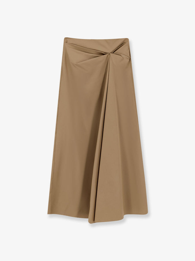 Max Mara Mxmpaggi Cotton Blend Skirt Deserto
