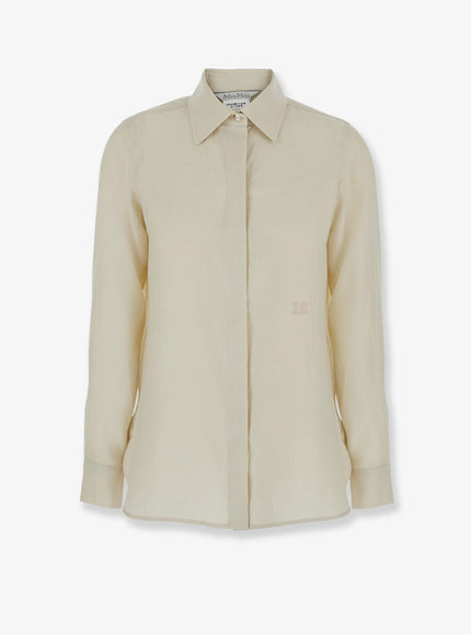 Max Mara Mxmfalasco "Vissuto" Linen Shirt Beige