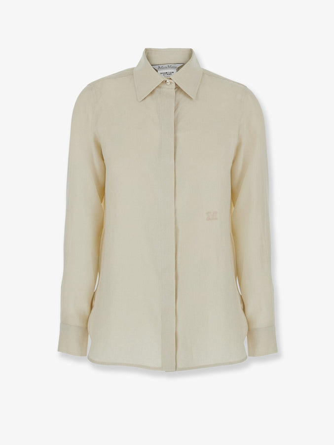 Max Mara Mxmfalasco "Vissuto" Linen Shirt Beige