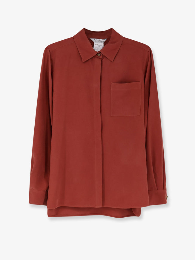 Max Mara Siamese Silk Shirt Terracotta