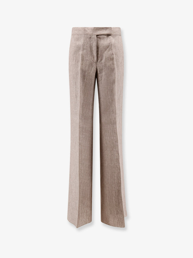 Max Mara Mxmdeserto Linen Trousers Beige