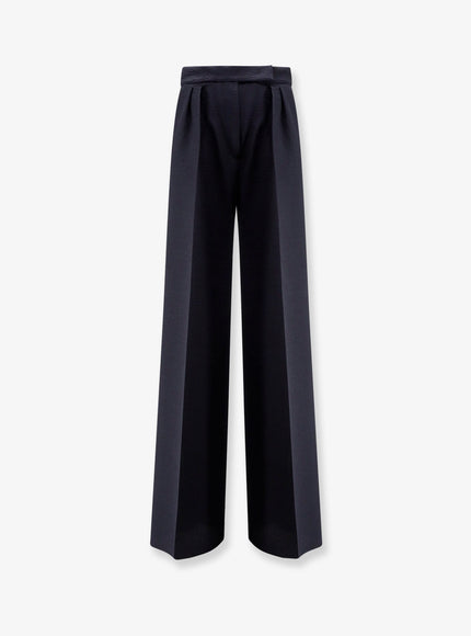 Max Mara Mxmsecolo Virgin Wool Trousers Blu Marino