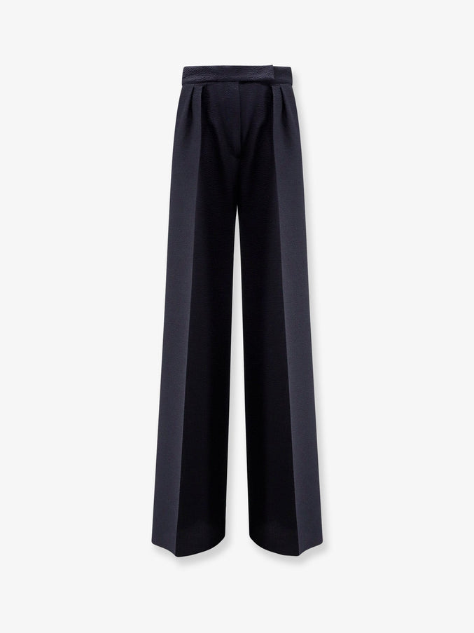 Max Mara Mxmsecolo Virgin Wool Trousers Blu Marino