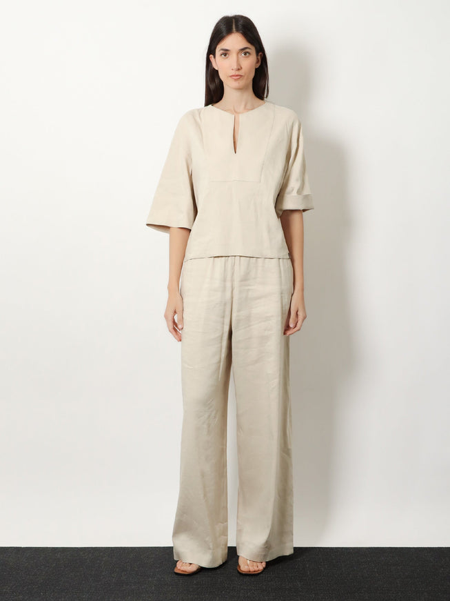 Max Mara Mxpdestino Linen And Viscose Trousers