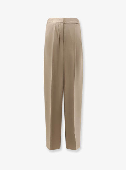 Max Mara Mxepalanca Silk Trousers Sabbia