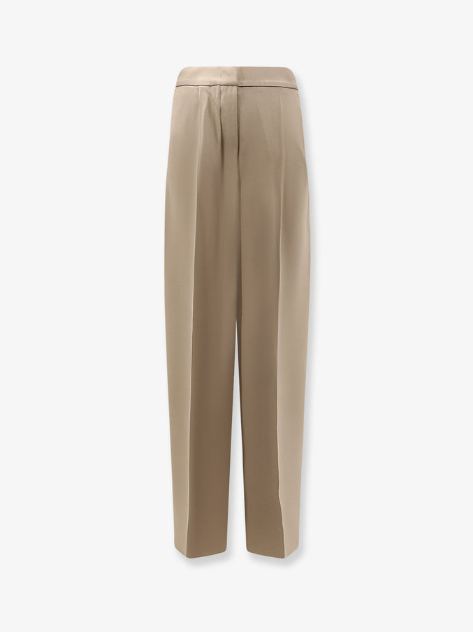 Max Mara Mxepalanca Silk Trousers Sabbia
