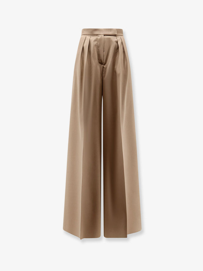 Max Mara Virgin Wool Quorum Trousers Nocciola
