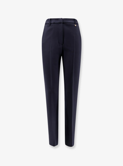 Max Mara Mxmgiglio Virgin Wool Trousers Blu Marino