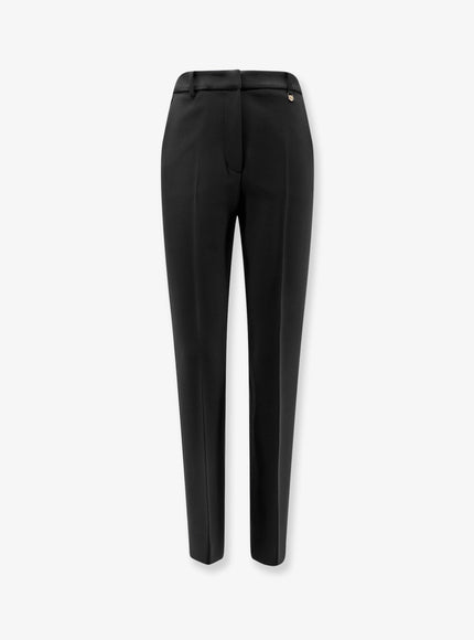 Max Mara Mxmgiglio Virgin Wool Trousers Nero