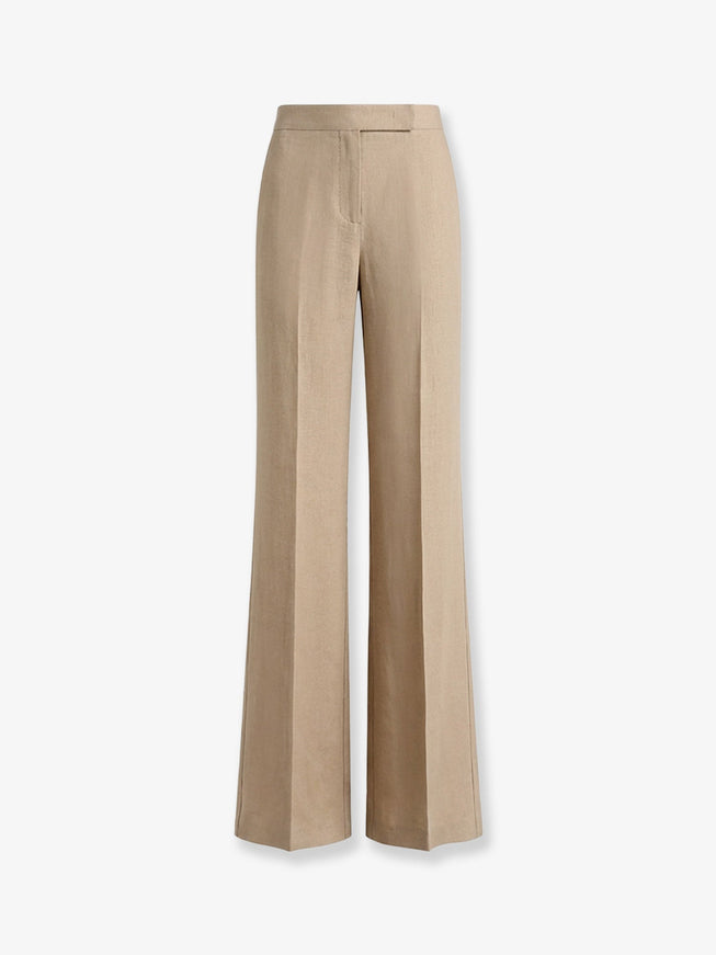 Max Mara Mxsbig Linen Trousers Cammello