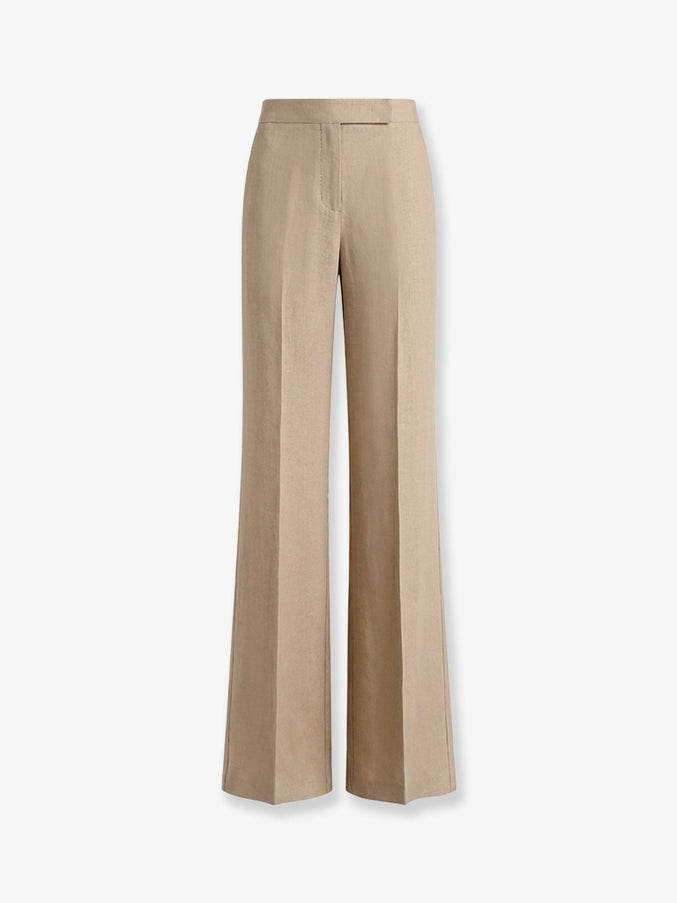 Max Mara Mxsbig Linen Trousers Cammello