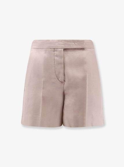 Max Mara Mxaerosi Silk Shorts Cammello