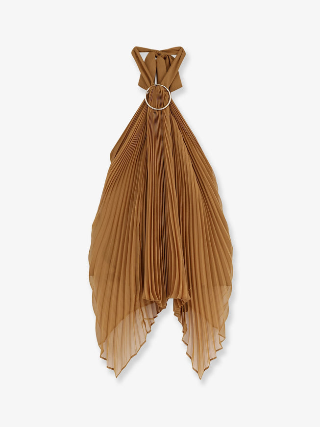 Max Mara Mxevalzer Pleated Top Caramello