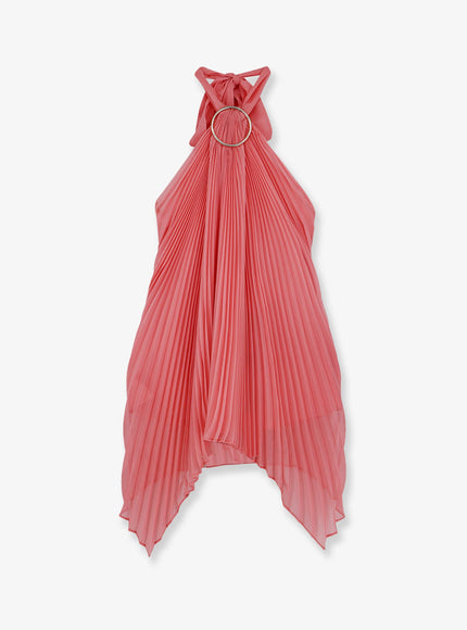 Max Mara Mxevalzer Pleated Top Rosa