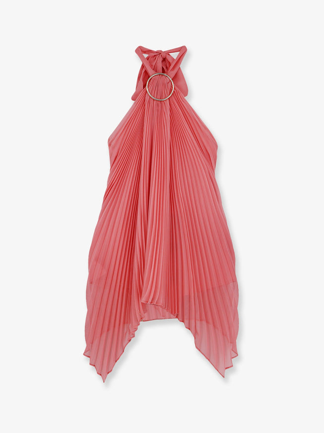 Max Mara Mxevalzer Pleated Top Rosa