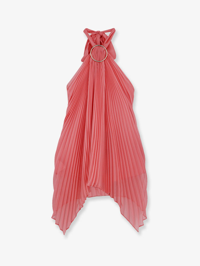 Max Mara Mxevalzer Pleated Top Rosa