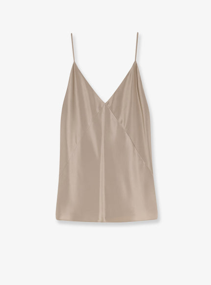 Max Mara Mxebacco Silk Top Sabbia