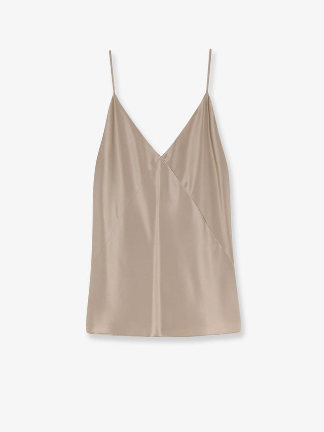 Max Mara Mxebacco Silk Top Sabbia