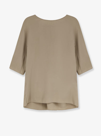 Max Mara Mxegattini Silk Top Sabbia