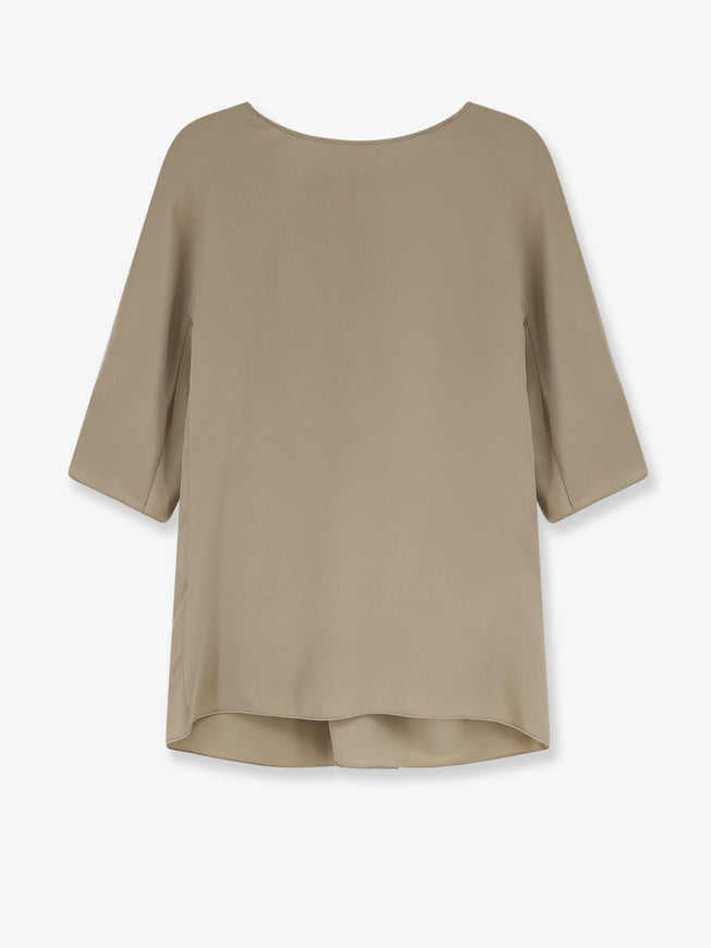 Max Mara Mxegattini Silk Top Sabbia