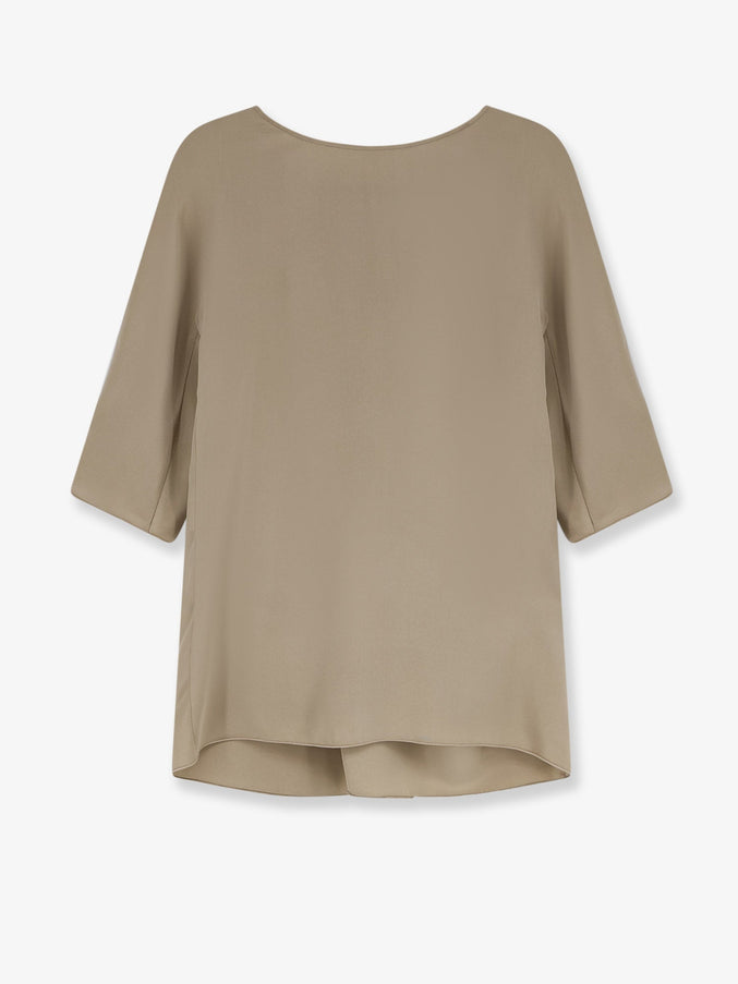 Max Mara Mxegattini Silk Top Sabbia