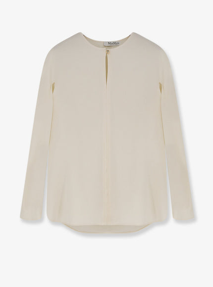 Max Mara Mxpmitico Stretch Silk Shirt Avorio