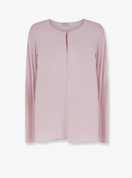 Max Mara Mxpmitico Stretch Silk Shirt Rosa