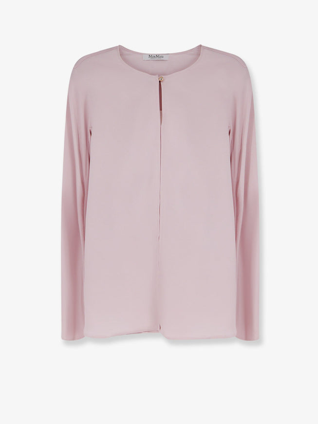 Max Mara Mxpmitico Stretch Silk Shirt Rosa
