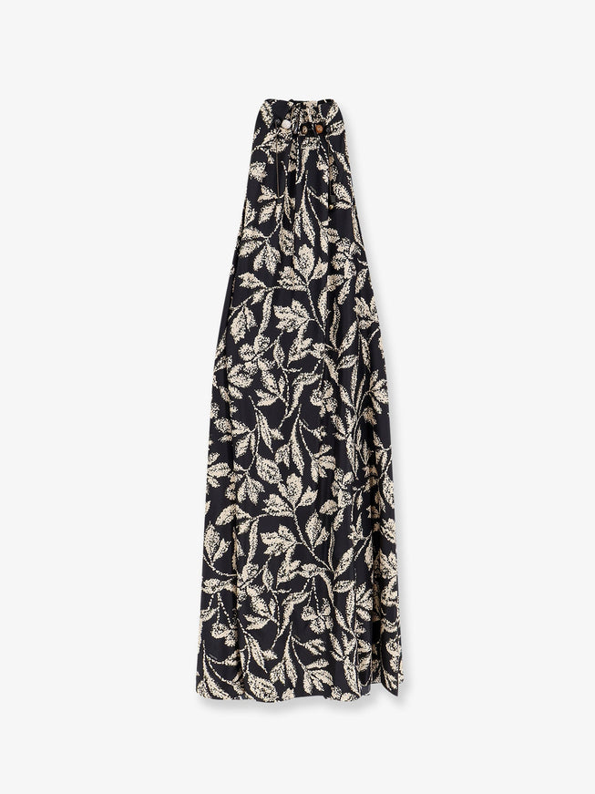 Max Mara Mxmcartone Silk Dress 40 Nero