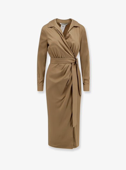 Max Mara Mxmbeta Cotton Blend Dress Deserto