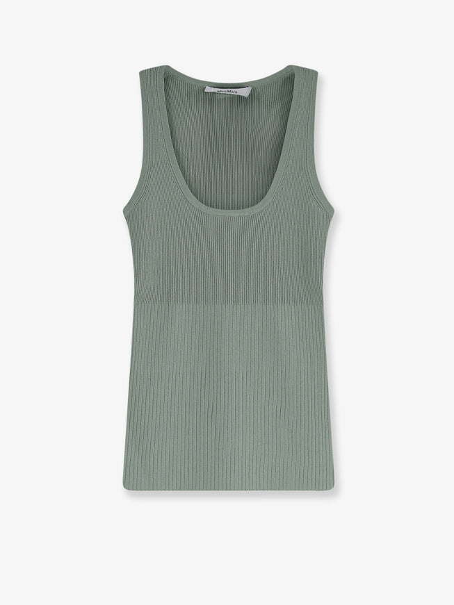 Max Mara Viscose Blend Tank Top Verde Salvia