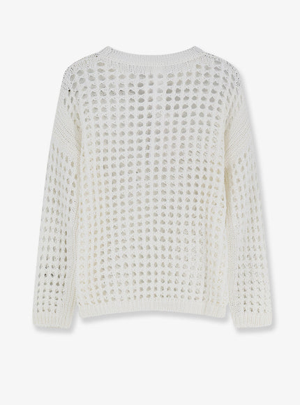 Max Mara Mxpfebe Perforated Cotton Sweater