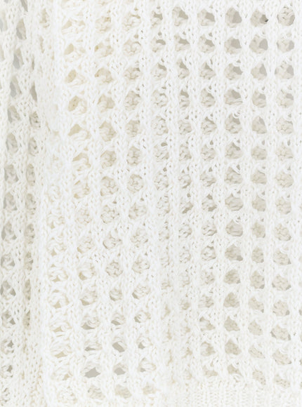 Max Mara Mxpfebe Perforated Cotton Sweater