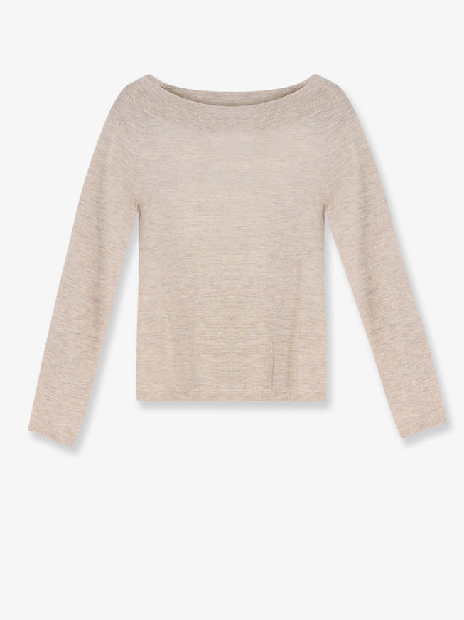 Max Mara Faretra Cashmere Sweater With Matching Removable Band Beige