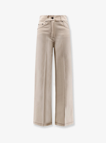 Max Mara Cotton Blend Mxpribes Trousers Avorio